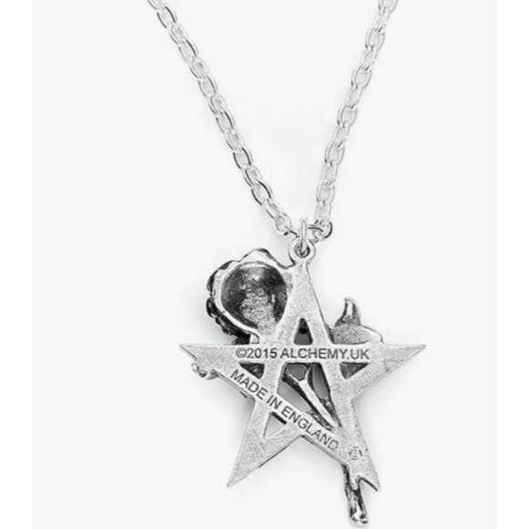 Ruah Vered Pendant – Alchemy Gothic Sacred Geometry ✦ Rose ✦ Pentagram Pewter - Picture 3 of 6